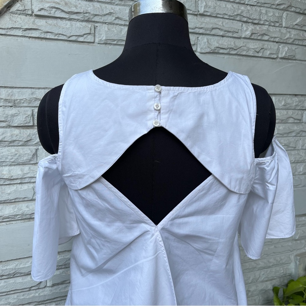 White Cold Shoulder Top - Picture 4 of 5